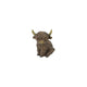 Country Field Country Field Statue Schottischer Highlander, sitzender Wanderer, brauner Polystein, 8,5 x 6,5 x 10,5 cm