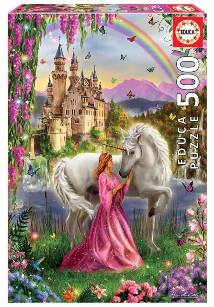 Educa - Puzzle - Märchen und Einhorn - 500 Teile - Puzzle