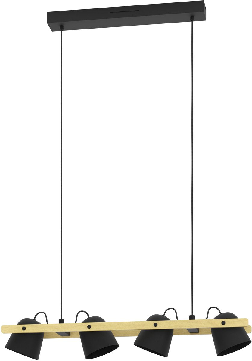 Eglo connect.z Hornwood-Z Hängelampe – 78 cm – Schwarz|Braun – verstellbares RGB-Weißlicht – dimmbar – ZigBee