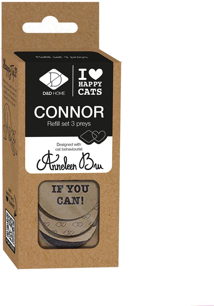 D·d Home I Love Happy Cats Prey Nachfüllset – Connor – Natur – Beige – 3-tlg
