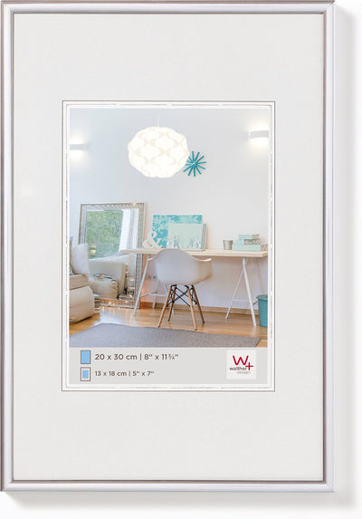 Walther New Lifestyle - Kunststoffrahmen - Fotogröße 50x70 cm - Silber