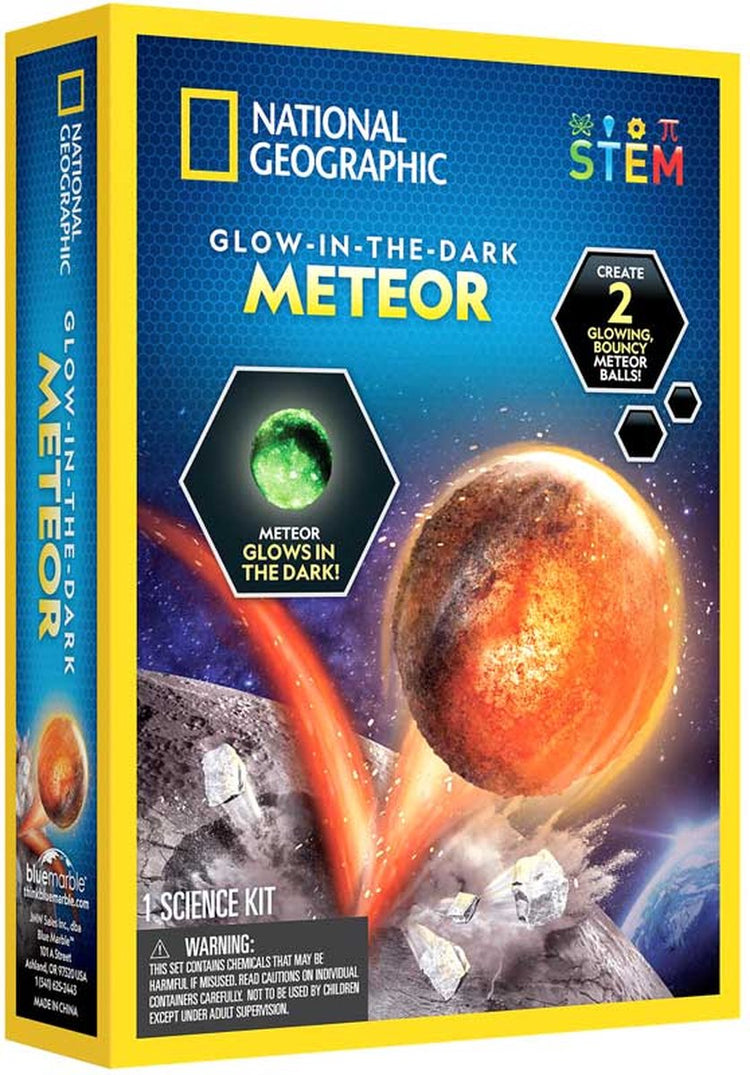 National Geographic Glow-in-the-Dark-Meteor-Wissenschaftsset – stellen Sie 2 Hüpfbälle her