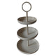 Mansion-Atmosphäre Etagere 3-lagig weiß 30x30x56,5cm