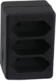 Q-Link Exin-Verteilerstecker – 3 x Euro – schwarz