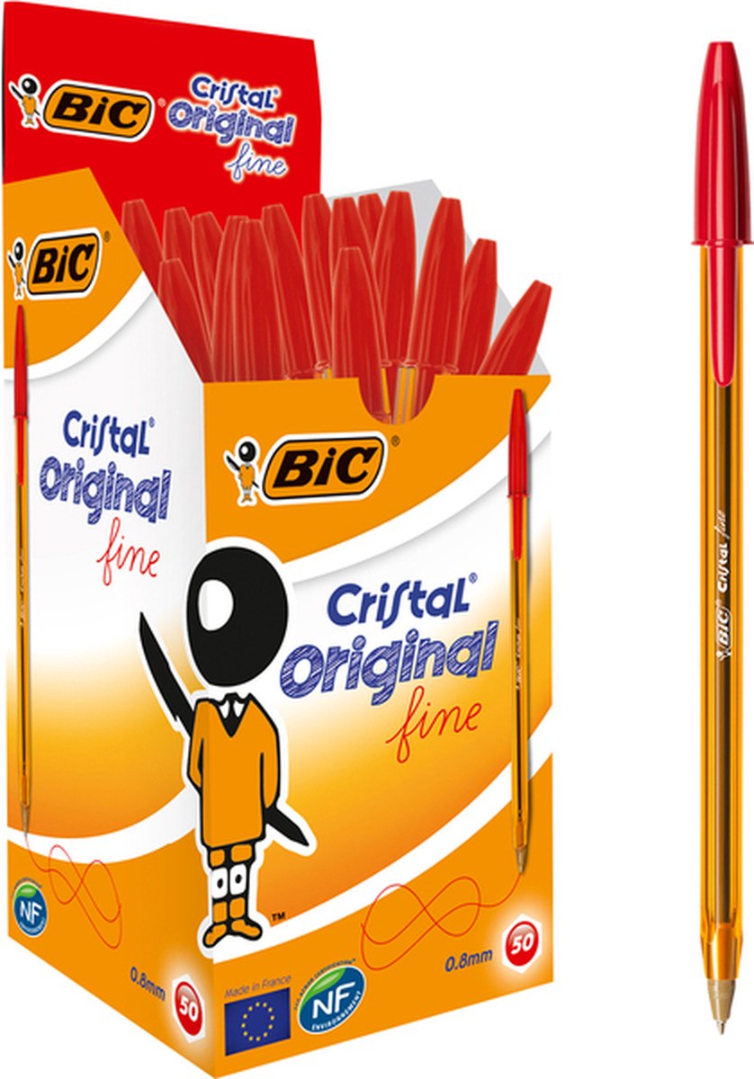 Bic Stift cristal fein rot 0,3 mm (50 Stück)