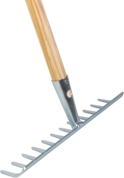 Talen Tools – Gartenrechen – 12 Zähne – verzinkt – 30 cm – Eschenstiel – 160 cm