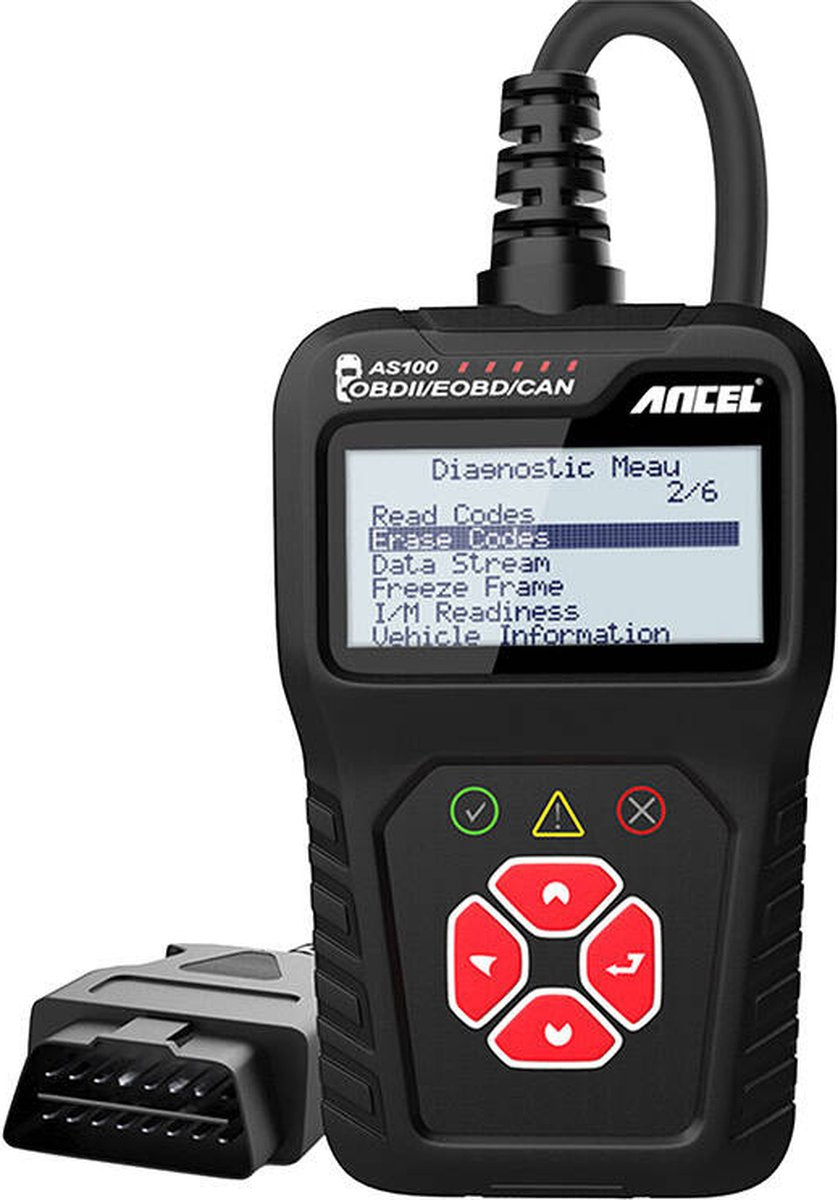 Ancel AS100 OBD2 Diagnosescanner – Universelles Diagnosegerät für Autos – Schwarz
