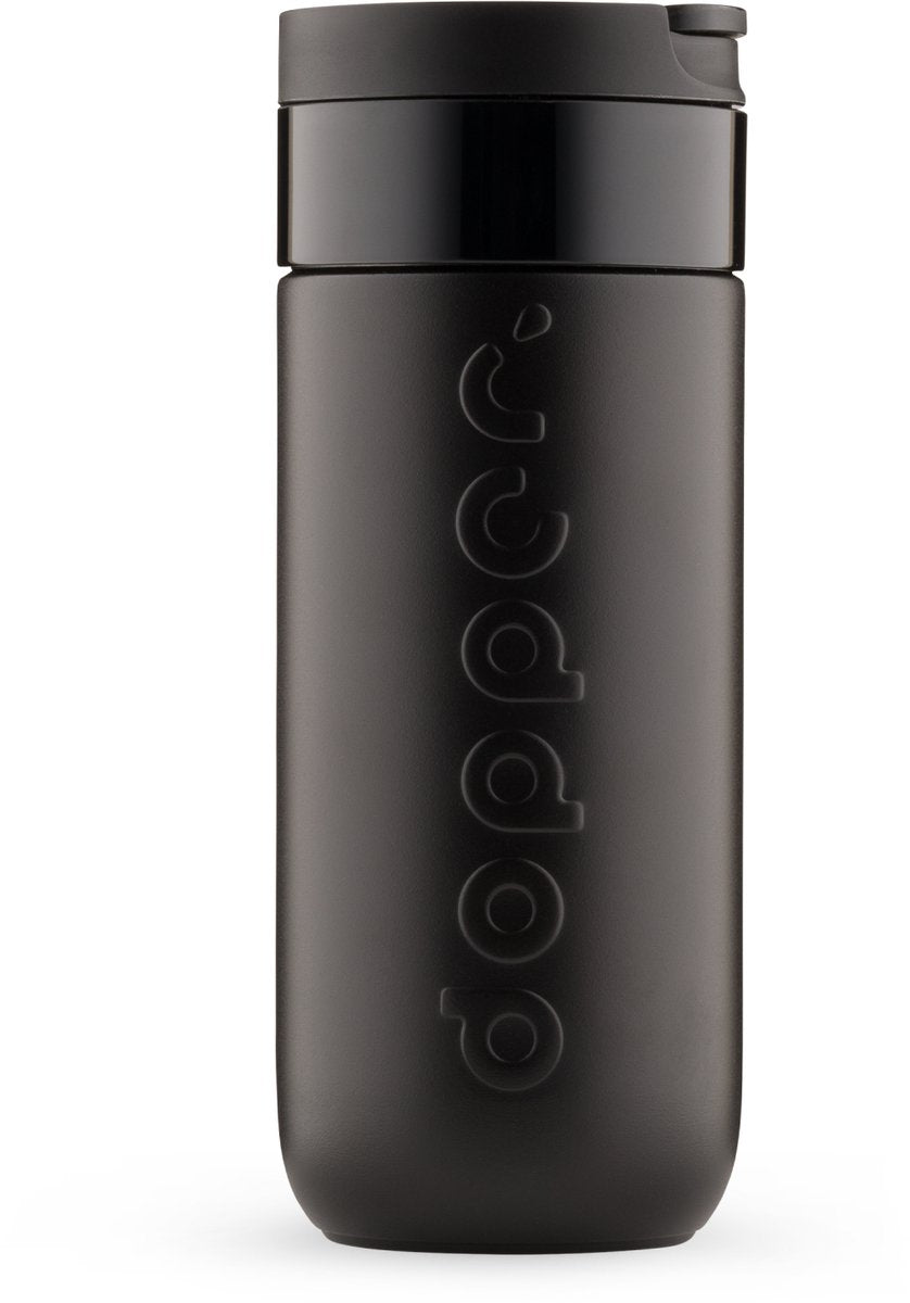 Dopper Travel Mug Thermobecher – 400 ml – leuchtendes Schwarz