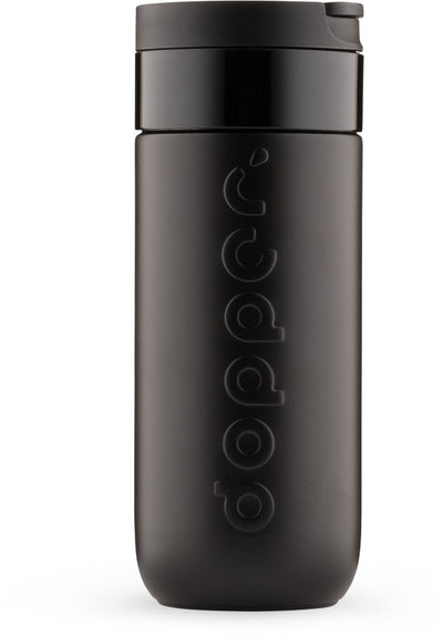 Dopper Travel Mug Thermobecher – 400 ml – leuchtendes Schwarz