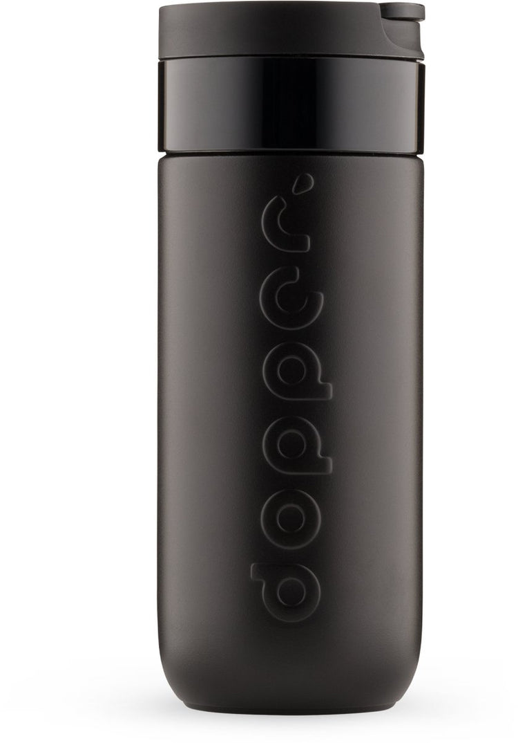 Dopper Travel Mug Thermobecher – 400 ml – leuchtendes Schwarz