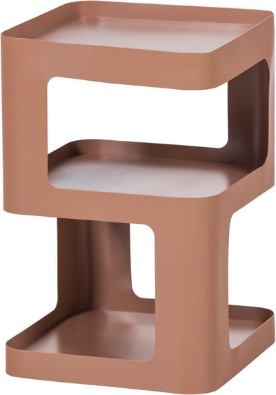 Woood Riv Beistelltisch Nachttisch – Metall – Lachsrosa – 54 x 35 x 35