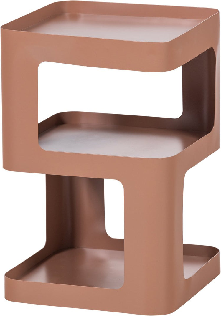 Woood Riv Beistelltisch Nachttisch – Metall – Lachsrosa – 54 x 35 x 35