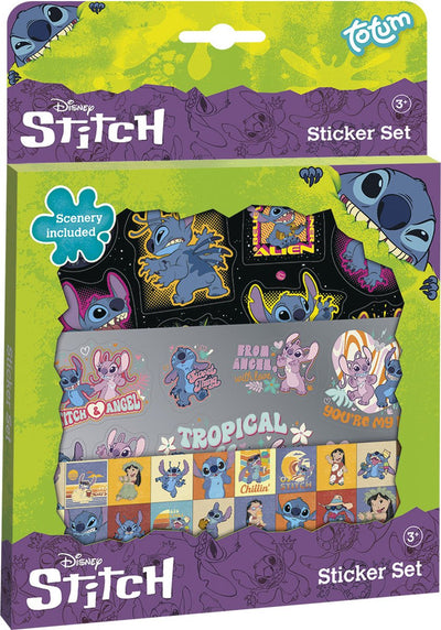 Totum Disney Stitch-Aufkleber – Lilo Stitch-Aufkleber-Set | 3 Blätter mit Spieldekor | Aufkleber kreatives Bastelspielzeug für Jungen und Mädchen ab 3 Jahren