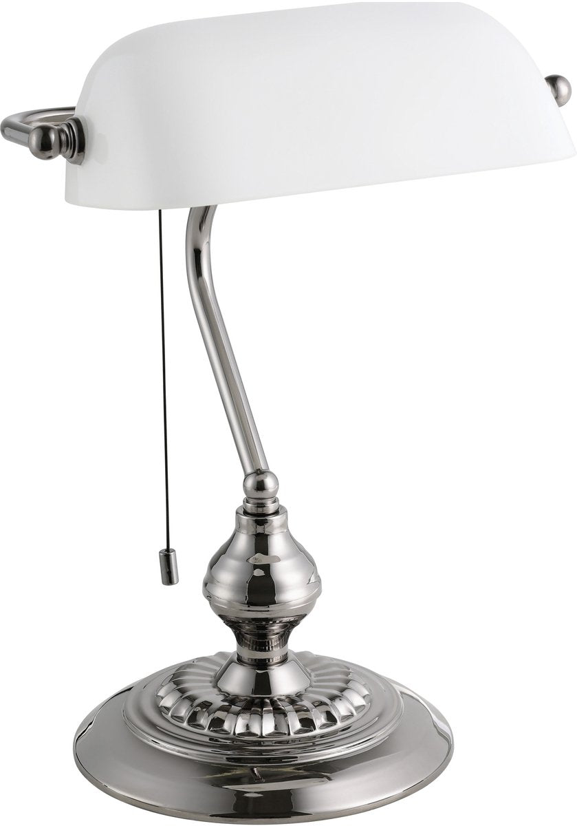 Eglo Banker Schreibtischlampe - Tischlampe - E27 - 39 cm - Grauweiß