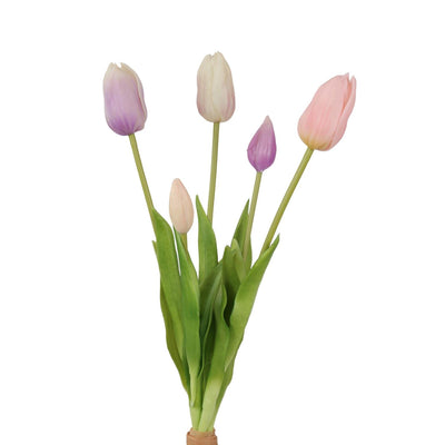 Künstlicher Blumenstrauß aus der Roberts-Kollektion, Lisa-Tulpen-Mix, lila, 40 cm
