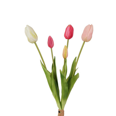 Künstlicher Blumenstrauß aus der Roberts-Kollektion, Lisa-Tulpen-Mix, Rosa, 40 cm