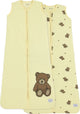 Meyco Babyschlafsack Winter Teddybär – 2er-Pack – zartes Gelb – 90 cm – Winterschlafsack