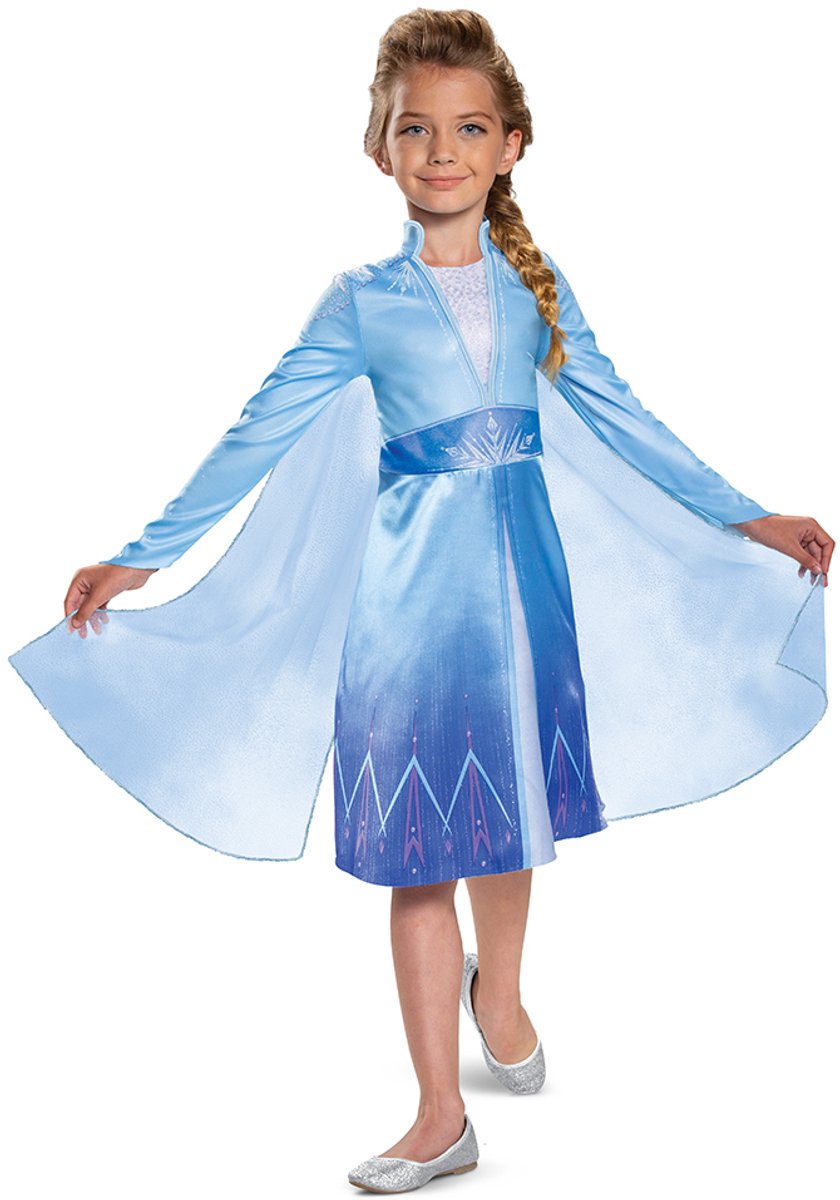 Disguise Disney Frozen Elsa offizielles klassisches Kleid, Größe S (5–6 Jahre), Mädchen