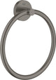 Grohe Essentials Handtuchring – Hartgraphit gebürstet (Anthrazit matt) – ø 18 cm