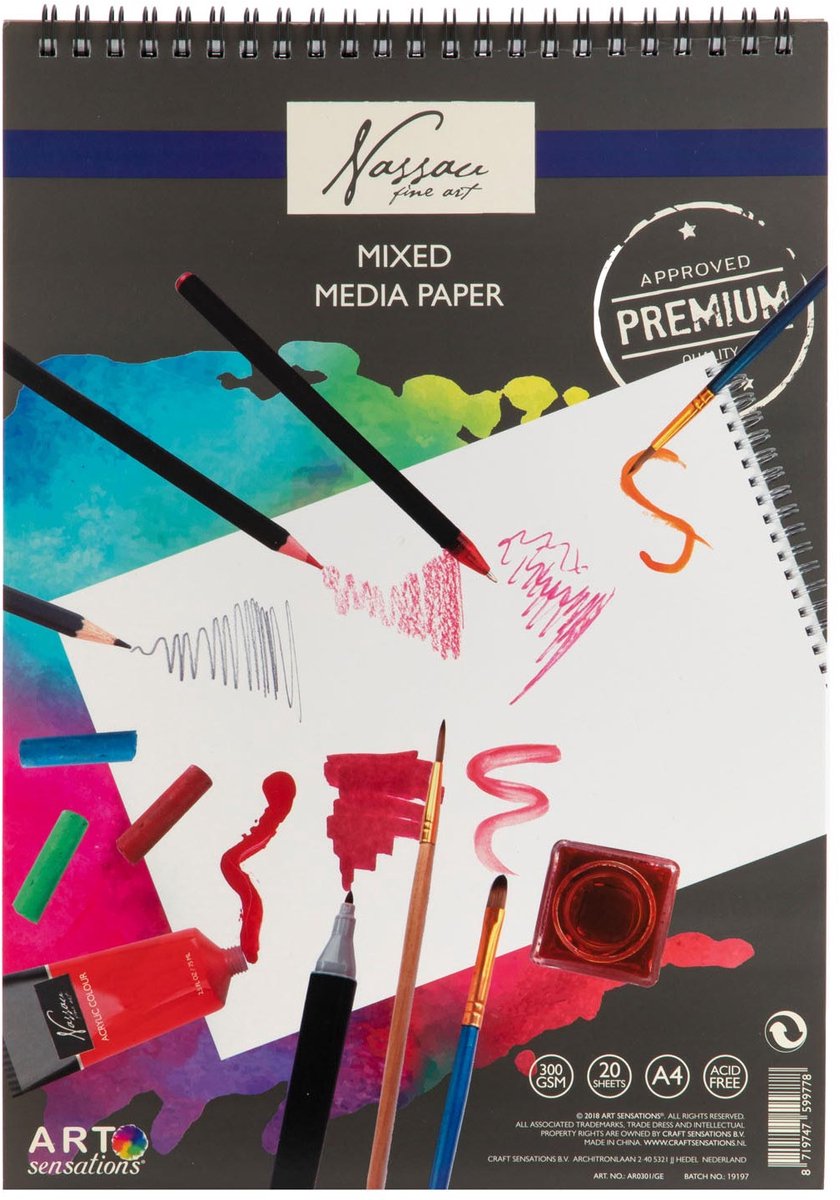 Nassau Fine Art Nassau A4 Sketch Block, 20 Blätter