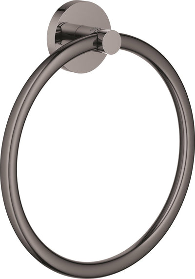 Grohe Essentials Handtuchring – ø 18 cm – Metall – Hartgraphit (Anthrazit glänzend) – 40365a01