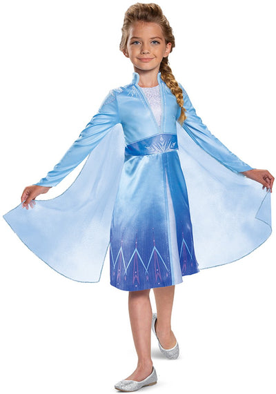 Verkleidung Disney Frozen Elsa reisendes Kinderkostüm klassisch m (7-8 Jahre)