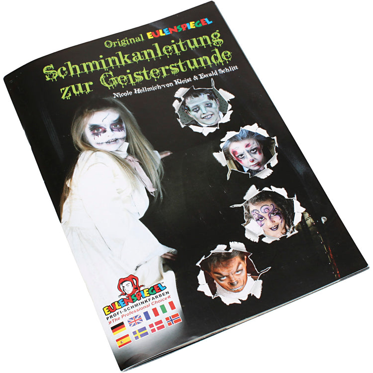 Eulenspiegel Schmink Broschüre, 16 gruselige Make-up-Designs, 1 Stück