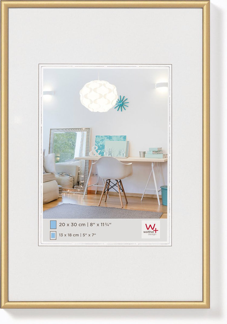 Walther New Lifestyle - Kunststoffrahmen - Fotogröße 20x30 cm - Gold