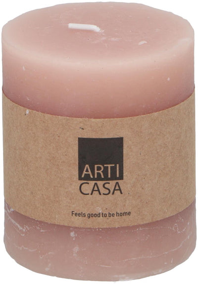 Arti casa Stumpenkerze ø7 x 8 cm – 30 Brennstunden – Rosa