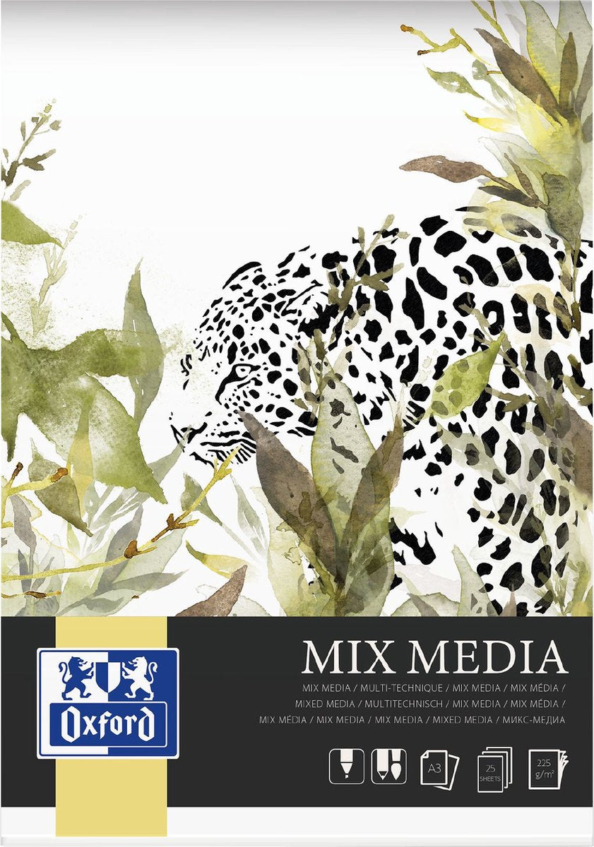 Oxford-Block für gemischte Medien – A3 – 25 Blatt – 225 g