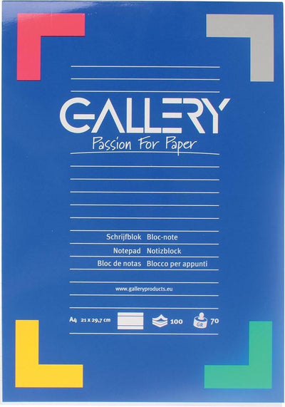 Gallery-Schreibblock, ft A4, liniert, 100 Blatt, 1 Stück
