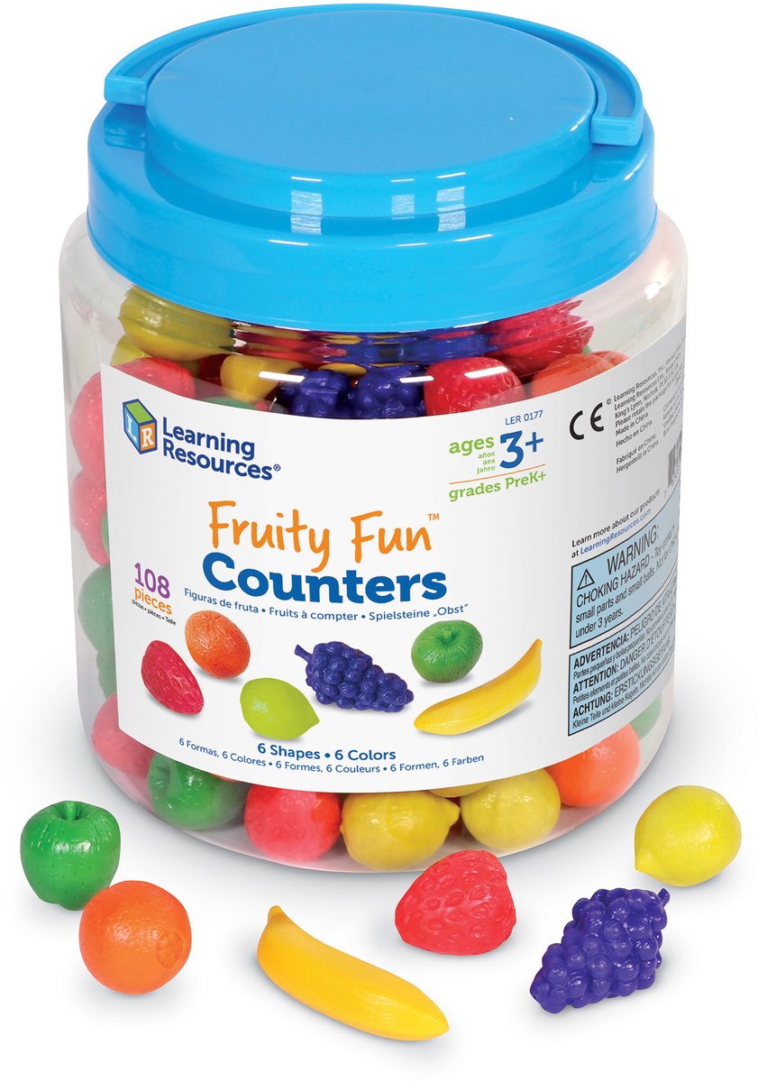 Lernressourcen Fruity Fun™-Zähler (108er-Set) – 1+