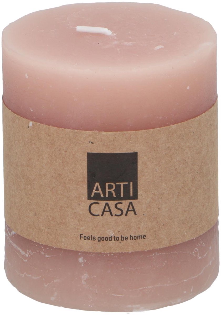 Arti casa Stumpenkerze ø7 x 8 cm – 30 Brennstunden – Rosa