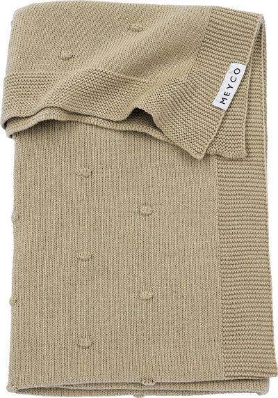 Meyco Baby Mini Knots Kinderbettdecke – Sand – 75 x 100 cm – 1,0 Tog