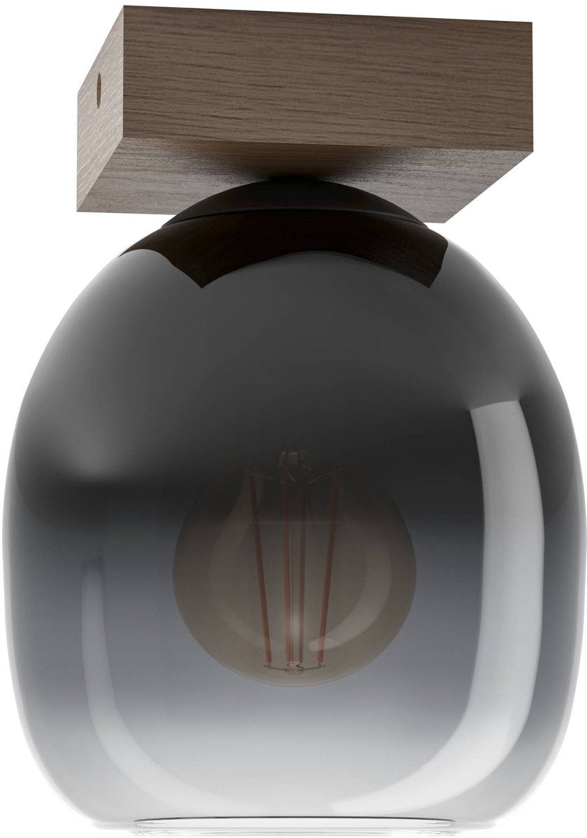 Eglo Filago Deckenleuchte – E27 – 20 cm – braun schwarz – Glas