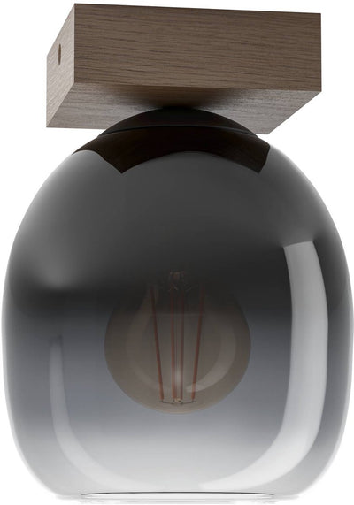 Eglo Filago Deckenleuchte – E27 – 20 cm – braun schwarz – Glas