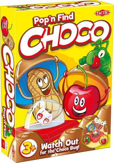 Tactic Choco – Brettspiel – Pop n Find Spiel – Gedächtnis- und Reaktionsspiel – Familienspiel – 2 bis 4 Spieler – ab 3 Jahren
