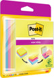 Post-it® Super-Haftnotizen, Neongrün, Kanariengelb™, Fuchsia, Mittelmeerblau, 76 mm x 76 mm, Block mit 75 Blättern, 4 Blöcke