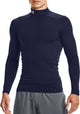 Under Armour UA CG Armour Comp Mock-Blu Herren-Sportshirt – Midnight Navy – Weiß