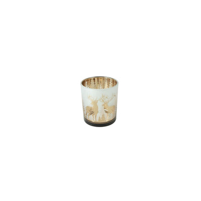 Country Field Countryfield Teelichthalter Kiefern Gold Glas ø7x8cm