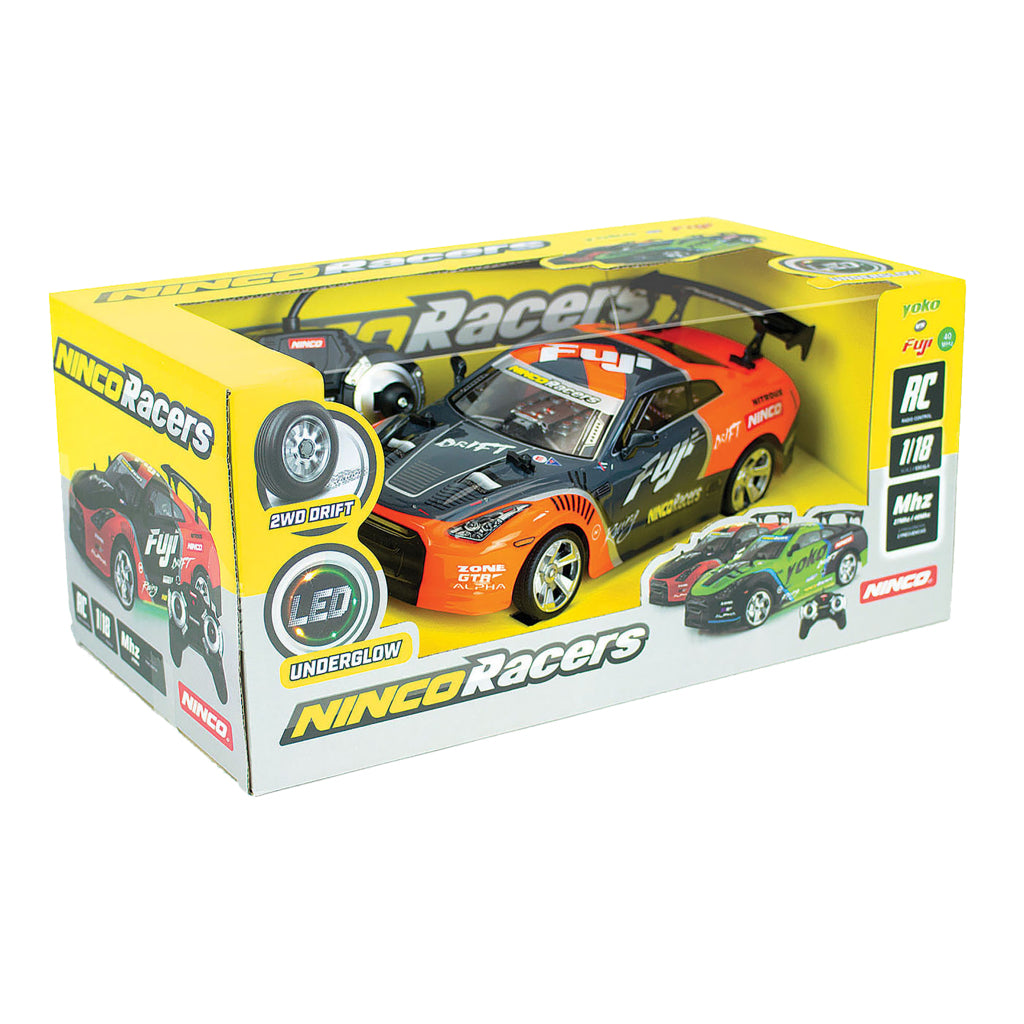 Ninco Ninco RC Fuji Driftauto + Licht 1:18 Orange Schwarz