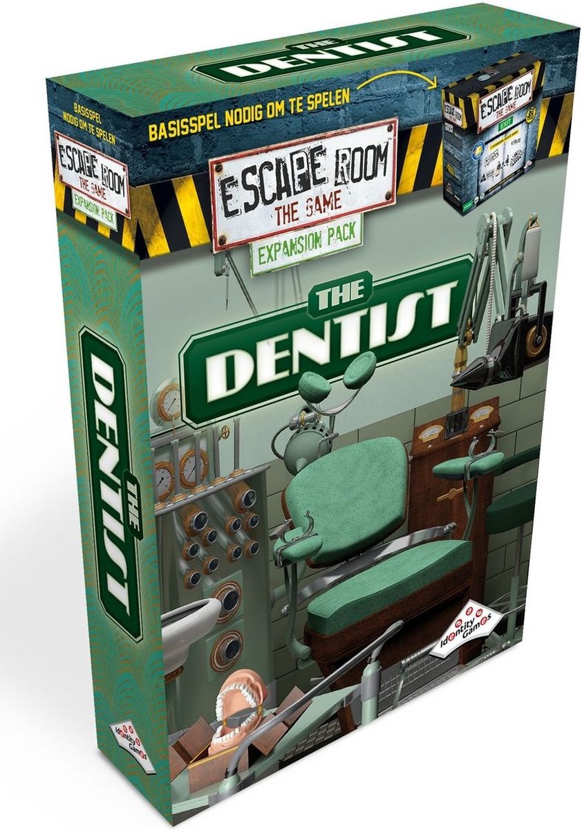 Identitätsspiele Escape Room, das Spielerweiterungsset „Der Zahnarzt“ – Denksportaufgabe
