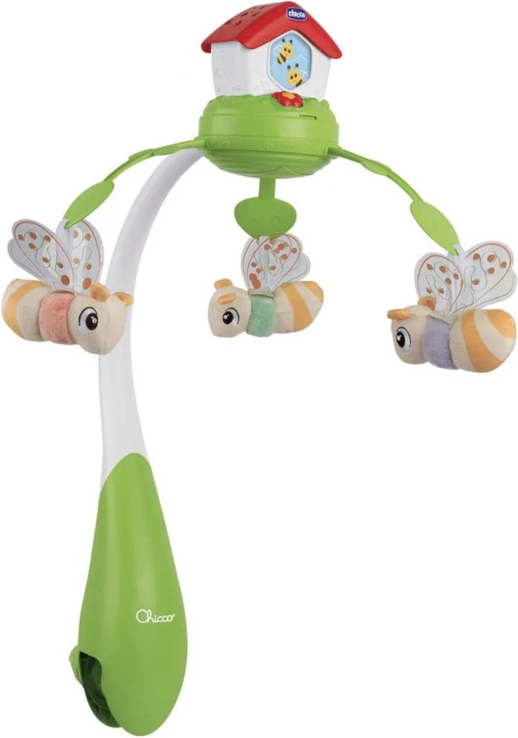 Chicco 3-in-1-Babybett-Mobile mit Projektion, magische Waldbiene