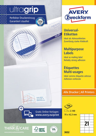Avery -3652-ilc Etiketten