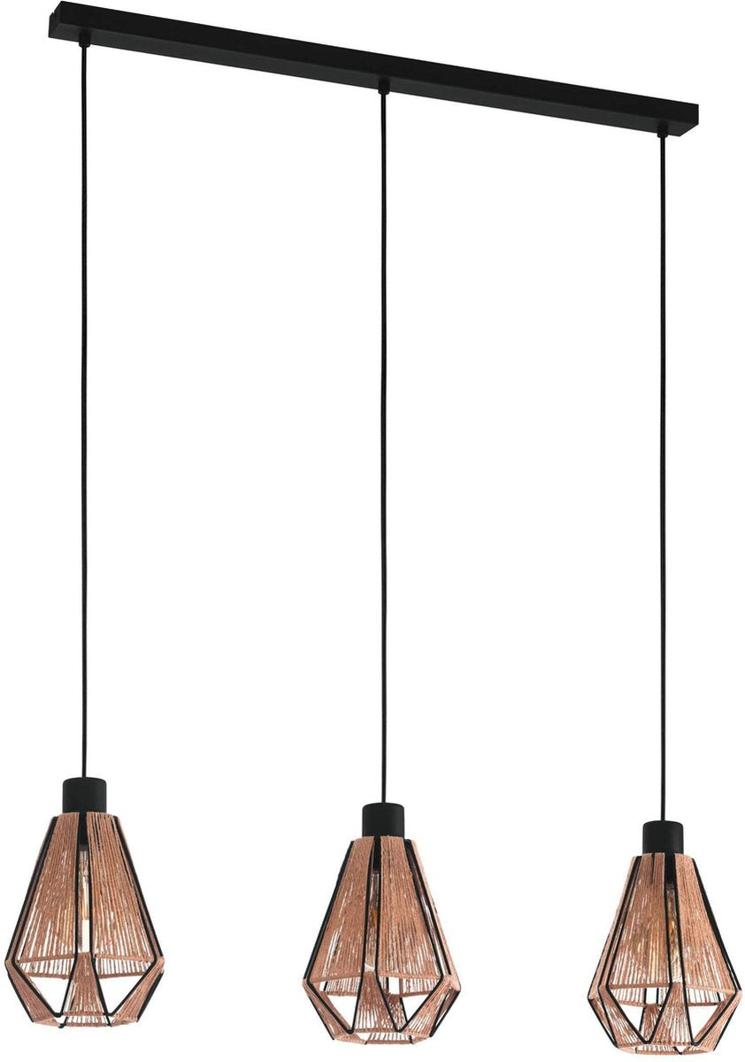 Eglo Adwickle Hängelampe – E27 – 87 cm – Schwarzbraun