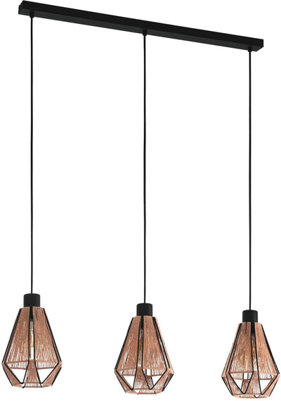 Eglo Adwickle Hängelampe – E27 – 87 cm – Schwarzbraun