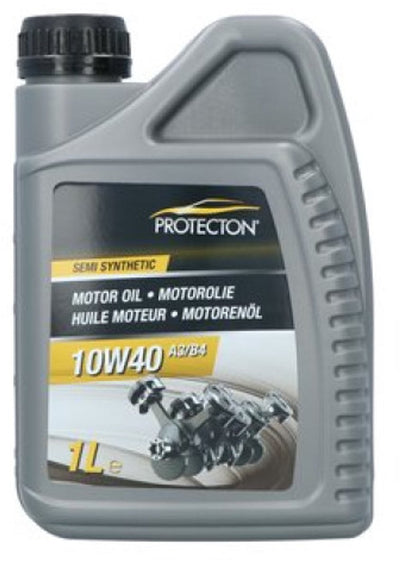 Protecton Motoröl 10w-40 a3 b4 – halbsynthetisch – kraftstoffsparend – für Benzin-, Flüssiggas- und Dieselmotoren – hohe Oxidationsbeständigkeit – sicherer Schmierfilm bei hohen Temperaturen – 1 Liter