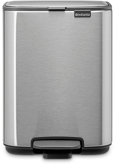 Brabantia Bo Treteimer – 4 Liter – Badezimmer – mattierter Stahl, fingerabdrucksicher