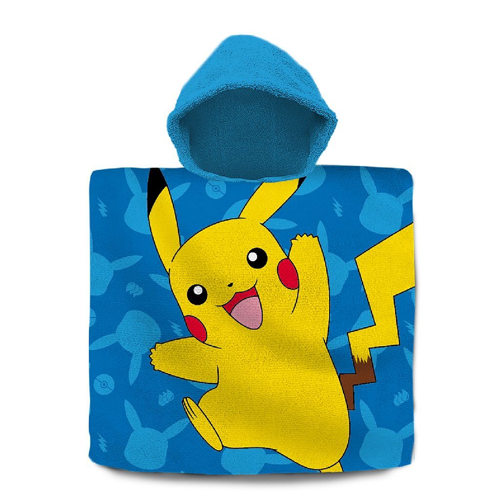 Pokemon Pokemon Badponcho 60x120 cm blau gelb