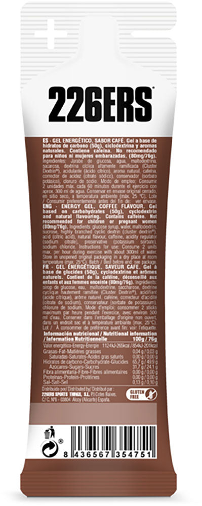 226ers High Energy 80 mg Koffein Espresso-Kaffeegel 76 g